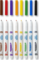 Crayola Lemosható vékonyhegyű filctoll készlet - Vegyes színek (12 db / csomag)