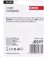 Emos J0197 EU 2491/D193 Ferrites 2-utas Antenna elosztó