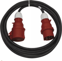 Emos PM0904 3 fázisú Kültéri gumikábeles hosszabító kábel 1 aljzatos 20 méter - Fekete/Piros