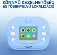 LAMAX InstaKid2 Play Hőpapíros Gyerek Fényképezőgép 48MP / FullHD - Kék