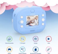 LAMAX InstaKid2 Play Hőpapíros Gyerek Fényképezőgép 48MP / FullHD - Kék