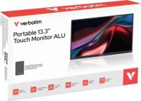 Verbatim 13,3" 32087 16:10 WUXGA IPS Érintőkijelzős Hordozható Monitor + 5000mAh Powerbank - Fekete