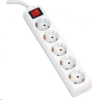 Platinet 250V Hálózati Elosztó 5 aljaztos 5m - Fehér