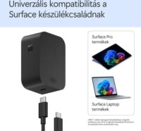 Microsoft Surface USB-C Fali Laptop Töltő 45W - Fekete