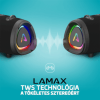 LAMAX Eclipse1 Hordozható Bluetooth Hangszóró 60 Watt - Fekete