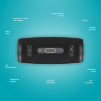 LAMAX Eclipse1 Hordozható Bluetooth Hangszóró 60 Watt - Fekete