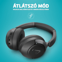 LAMAX HighComfort2 ANC Bluetooth Fejhallgató Headset - Fekete