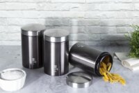 Berlinger Haus BH/6718 Carbon Pro Műanyag Étel­tároló Szett 1L (3 db) - Fekete/Szürke