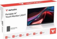 Verbatim 14" 32088 16:9 FHD IPS Érintőkijelzős Hordozható Monitor + 5000mAh Powerbank - Fekete