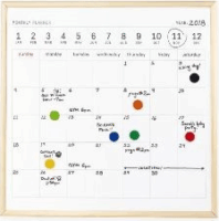 Kikkerland MH76-L Mágneses törölhető tervező falitábla naptárral 261 x 267 mm