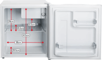 Adler AD8096W Mini Hűtőszekrény 45L - Fehér