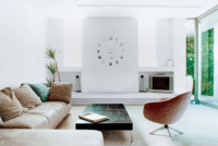 Ruhhy DYI felragasztható falióra 60-130cm - Ezüst