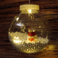 Family Decor 58917 LED Fényfüggöny hógömb mikulással karácsonyi dekoráció