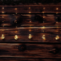 Family Decor 58917 LED Fényfüggöny hógömb mikulással karácsonyi dekoráció