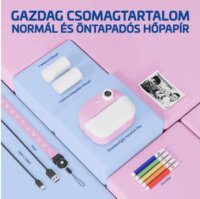 LAMAX InstaKid2 Play Hőpapíros Gyerek Fényképezőgép 48MP / FullHD - Rózsaszín