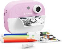 LAMAX InstaKid2 Play Hőpapíros Gyerek Fényképezőgép 48MP / FullHD - Rózsaszín