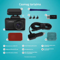 LAMAX T8 2K Autós Menetrögzítő Kamera - Fekete