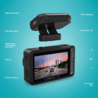 LAMAX T8 2K Autós Menetrögzítő Kamera - Fekete