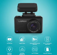 LAMAX T8 2K Autós Menetrögzítő Kamera - Fekete