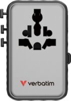 Verbatim 30191 Charge n Travel Univerzális Utazó Adapter 100W USB-C kábellel - Fekete