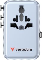 Verbatim 30191 Charge n Travel Univerzális Utazó Adapter 100W USB-C kábellel - Kék
