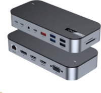 Choetech HUB-M52 Multifunkciós 15IN1 USB-C HUB 100W - Szürke