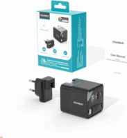 Choetech PD6091 USB-A / USB-C Hálózati Töltő Adapter 65W USB-C kábellel - Fekete
