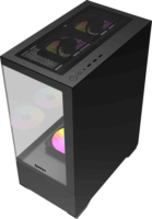RAIDMAX i802ABS Midi Torony Számítógépház + 5db 120mm RGB ventilátor - fekete