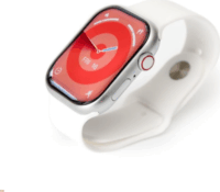 Platinet PSMART29W Unisex Okosóra + szilikon szíj + tok 47mm - Ezüst/Fehér