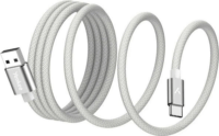 Yenkee YCU MAGNETIC 04 USB-A Apa - USB-C Apa 2.0 Adat és Töltőkábel 18 Watt 1,5 m - Fehér