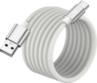 Yenkee YCU MAGNETIC 04 USB-A Apa - USB-C Apa 2.0 Adat és Töltőkábel 18 Watt 1,5 m - Fehér