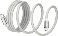 Yenkee YCU MAGNETIC 03 USB‑C Apa - USB‑C Apa 2.0 Adat És Töltőkábel 60 Watt 1,5 m - Fehér