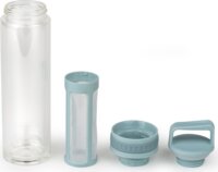 Leopold Vienna LV117020 Duplafalú Üveg Ivópalack 400ml - Átlátszó / Menta