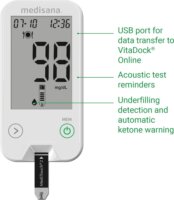 Medisana MediTouch 2 Vércukorszint mérő - Fehér / Szürke