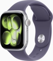 Apple Watch S11 42mm GPS Okosóra M/L Ködös Lila sportszíjjal - Ezüst