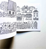 Cute houses antistressz színező 20 x 20 cm