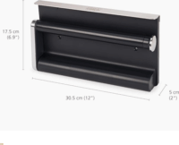 Joseph Joseph Polc alatti Konyhai papírtörlő tartó - Acél/ Fekete