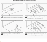 Joseph Joseph Polc alatti Konyhai papírtörlő tartó - Acél/ Fekete