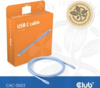 Club 3D CAC-3003 USB-C Apa - USB-C Apa 2.0 Adat és Töltőkábel 240 Watt 2m - Kék