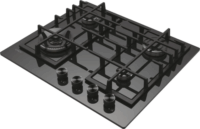 Candy CVFG6BF4PB Beépíthető 4 Zónás Gáz Főzőlap 9450 Watt - Fekete