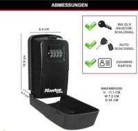 Master Lock 5430EURD Fali Számzáras Biztonsági Kulcsszéf - Fekete