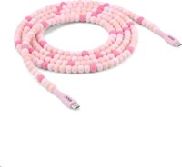 Club 3D CAC-3010 USB-C Apa - USB-C Apa 2.0 Adat és Töltő Gyöngykábel 240 Watt 2m - Rózsaszín