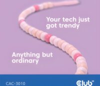 Club 3D CAC-3010 USB-C Apa - USB-C Apa 2.0 Adat és Töltő Gyöngykábel 240 Watt 2m - Rózsaszín