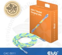Club 3D CAC-3011 USB-C Apa - USB-C Apa 2.0 Adat és Töltő Gyöngykábel 240 Watt 2m - Kék