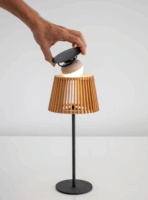 New Garden Okinawas Solar LED asztali lámpa 16 cm - Fekete