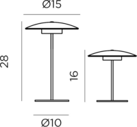 New Garden Sardinia 30 Újratölthető Kültéri/Beltéri asztali LED lámpa 28cm - Fehér