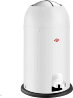 Wesco Kickmaster Jr. 12 literes pedálos rozdamentes acél szemetes - Matt Fehér