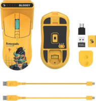 A4-Tech Bloody R72 Ultra Duo Renegade Sunset Wireless Gaming Egér - Sárga / Mintás