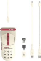 A4-Tech Bloody R72 Ultra Duo Pixels Wireless Gaming Egér - Fehér / Piros