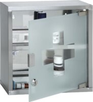 Fali Gyógyszertároló szekrény 30x12x30cm - Ezüst